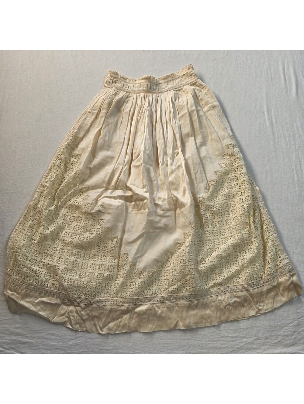 Ulla Johnson Pleated Silk & Linen-Blend Skirt Women's Size 2